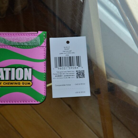 Kate Spade KK207 Bubble Gum Large Slim Card Holder - Picture 3 of 7